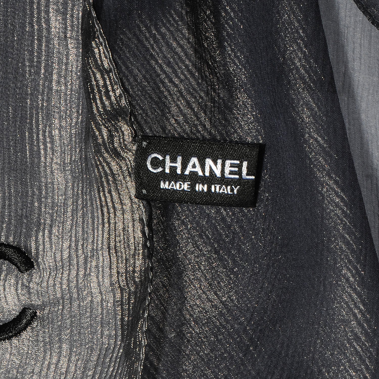 Chanel Silk Shimmer CC Scarf 4 of 5