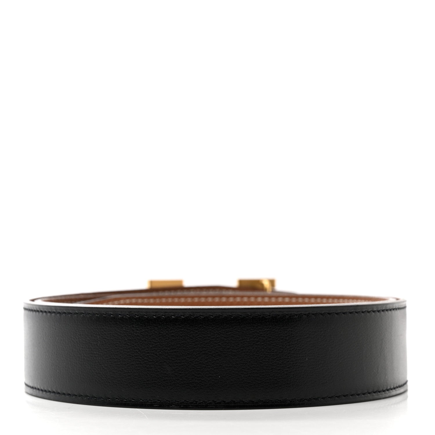 Hermes Box Togo 32mm H Belt 80 32 Black Gold 2 of 7