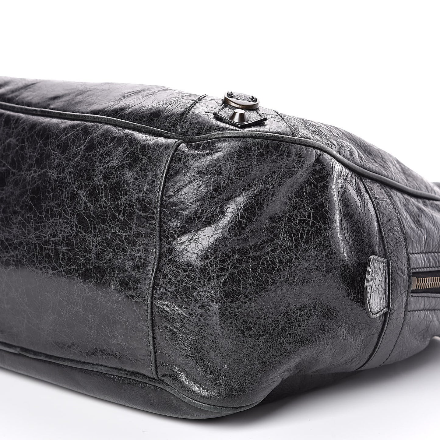 Agneau Classic Hardware Shoulder Bag Black