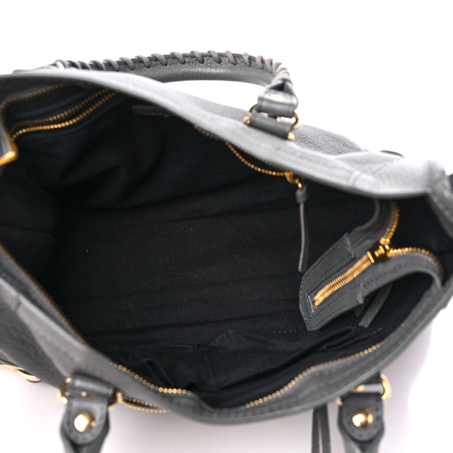 Chevre Gold Metallic Edge Hardware S City Gris Acier