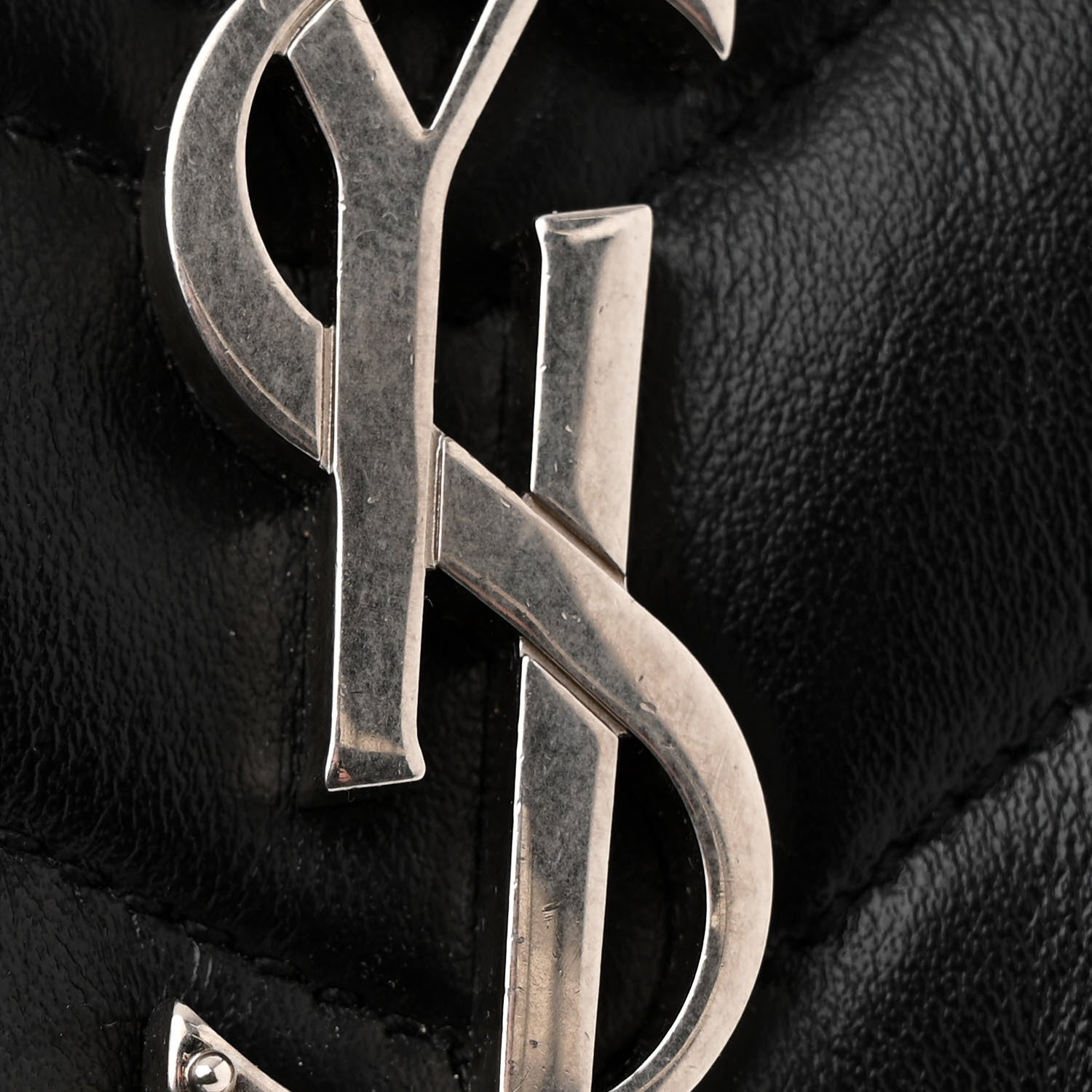 Saint Laurent Calfskin Y Quilted Monogram Medium Loulou Chain Satchel Black 15 of 17