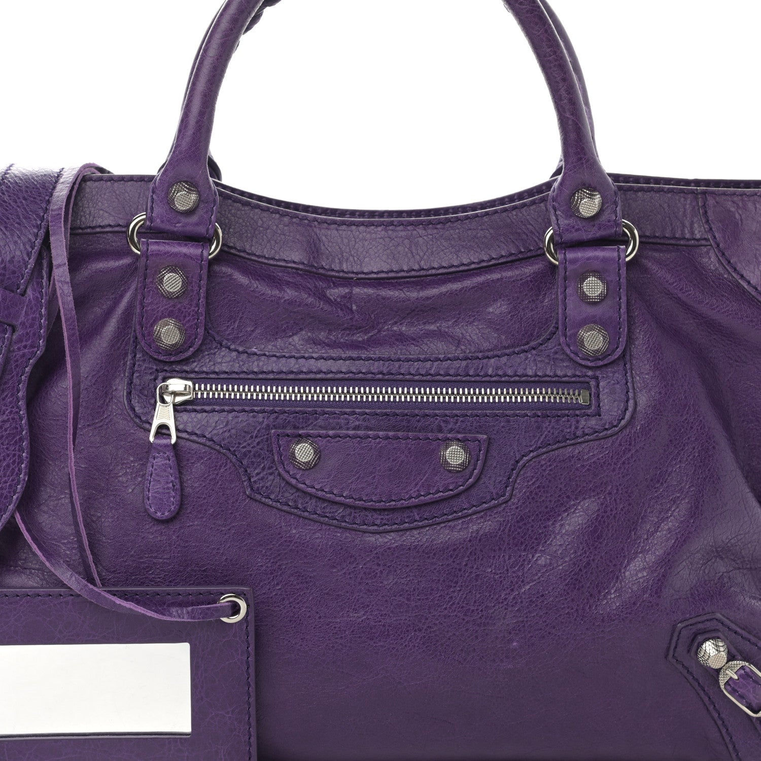 Balenciaga Agneau Giant 12 Silver Hardware City Dark Violet 8 of 15