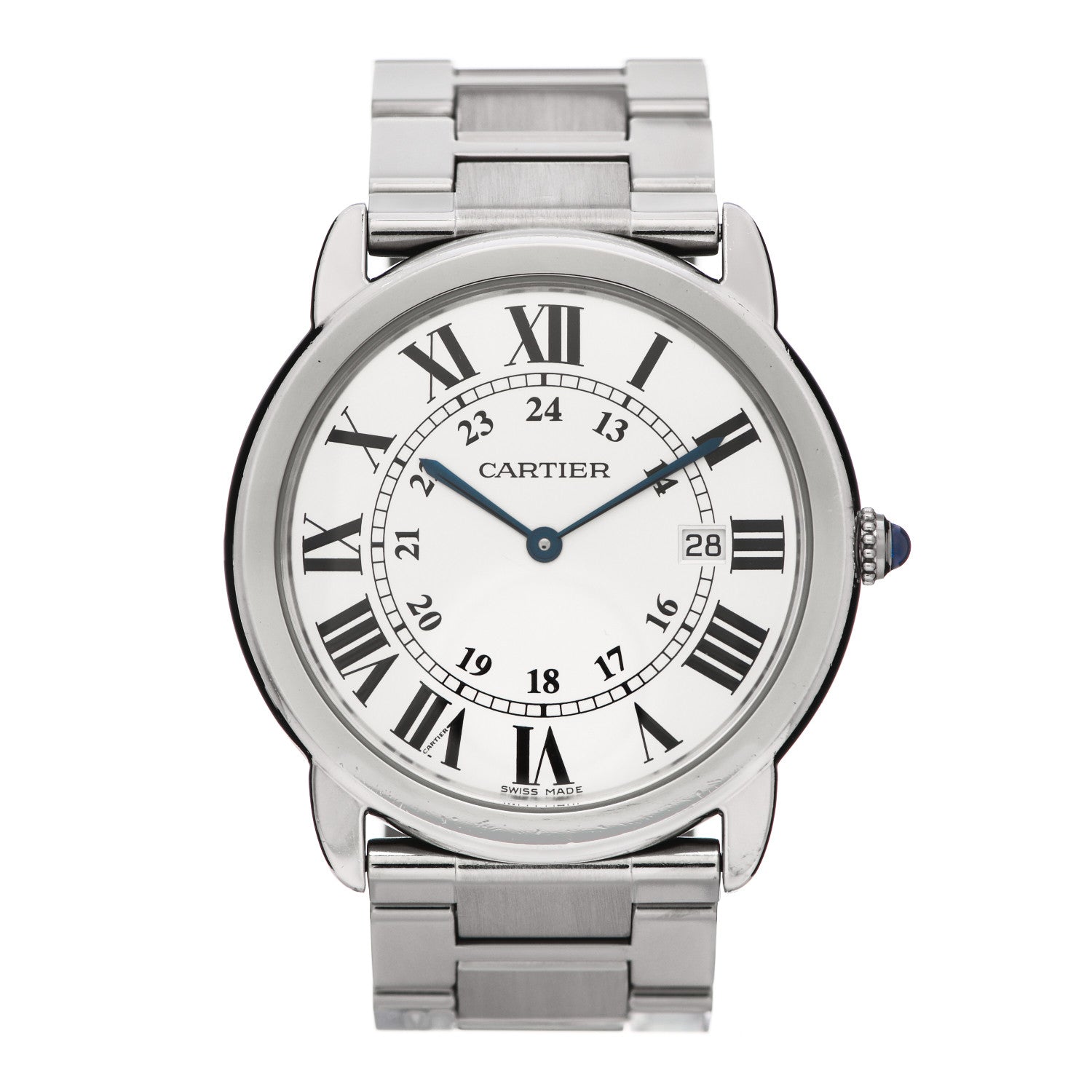 Cartier Stainless Steel 36mm Ronde Solo Quartz Watch 1 of 6