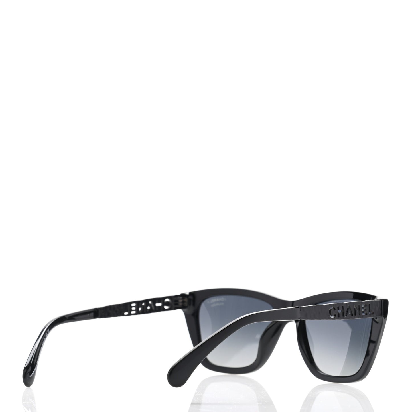 Acetate Metal Polarized Rectangle Sunglasses 5442 Black