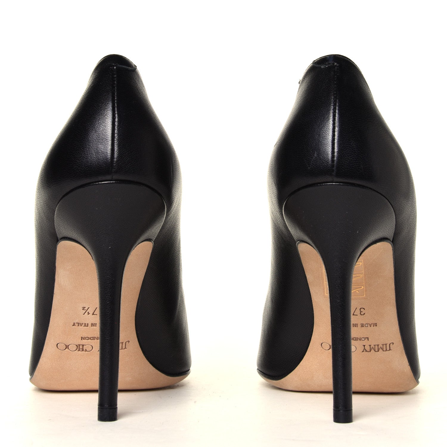 Jimmy Choo Calfskin Studded Love 85 Pumps 37.5 Black 5 of 6