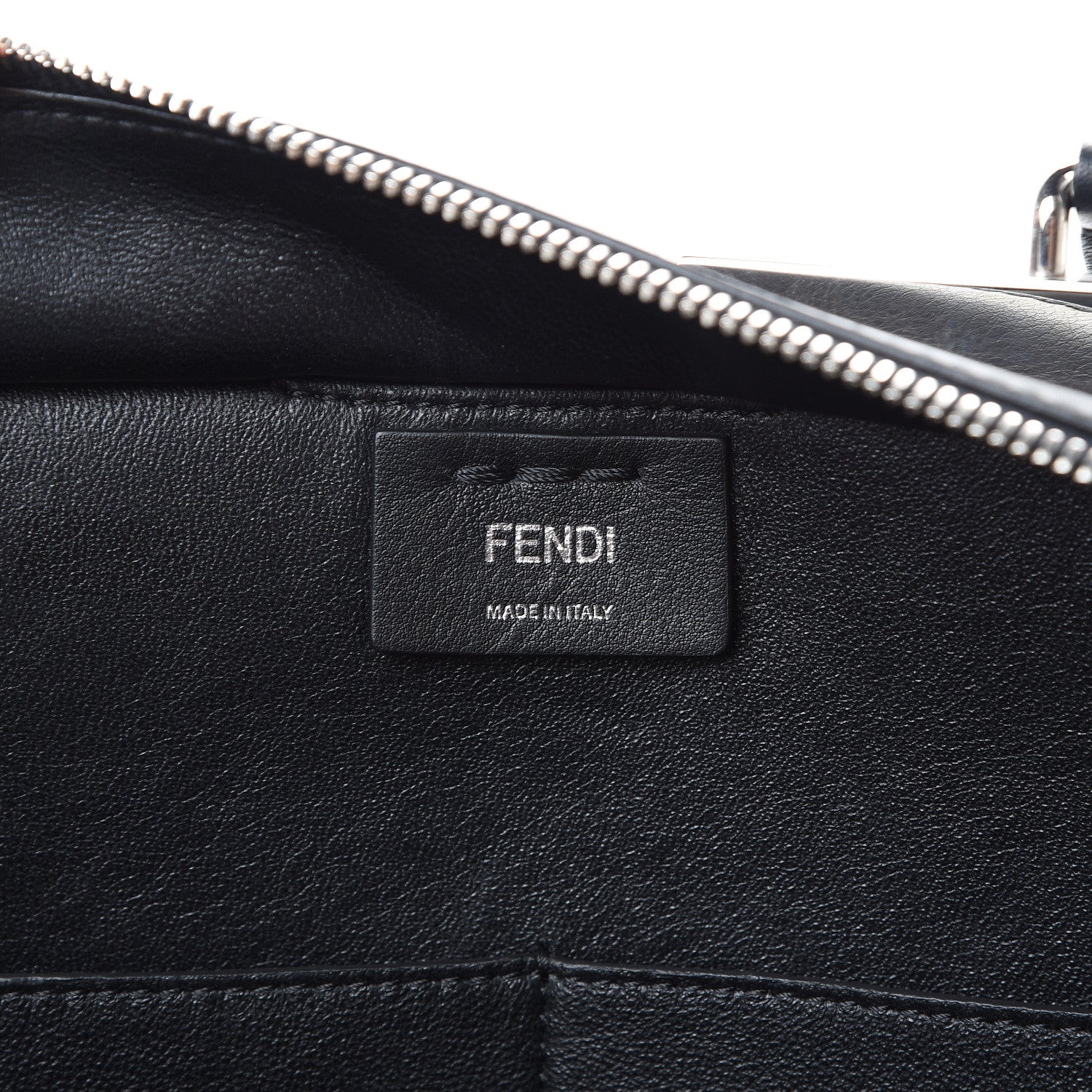 Fendi Vitello Pelo Flamingo Crocodile Embossed Petite 3Jours Tote Black 5 of 12