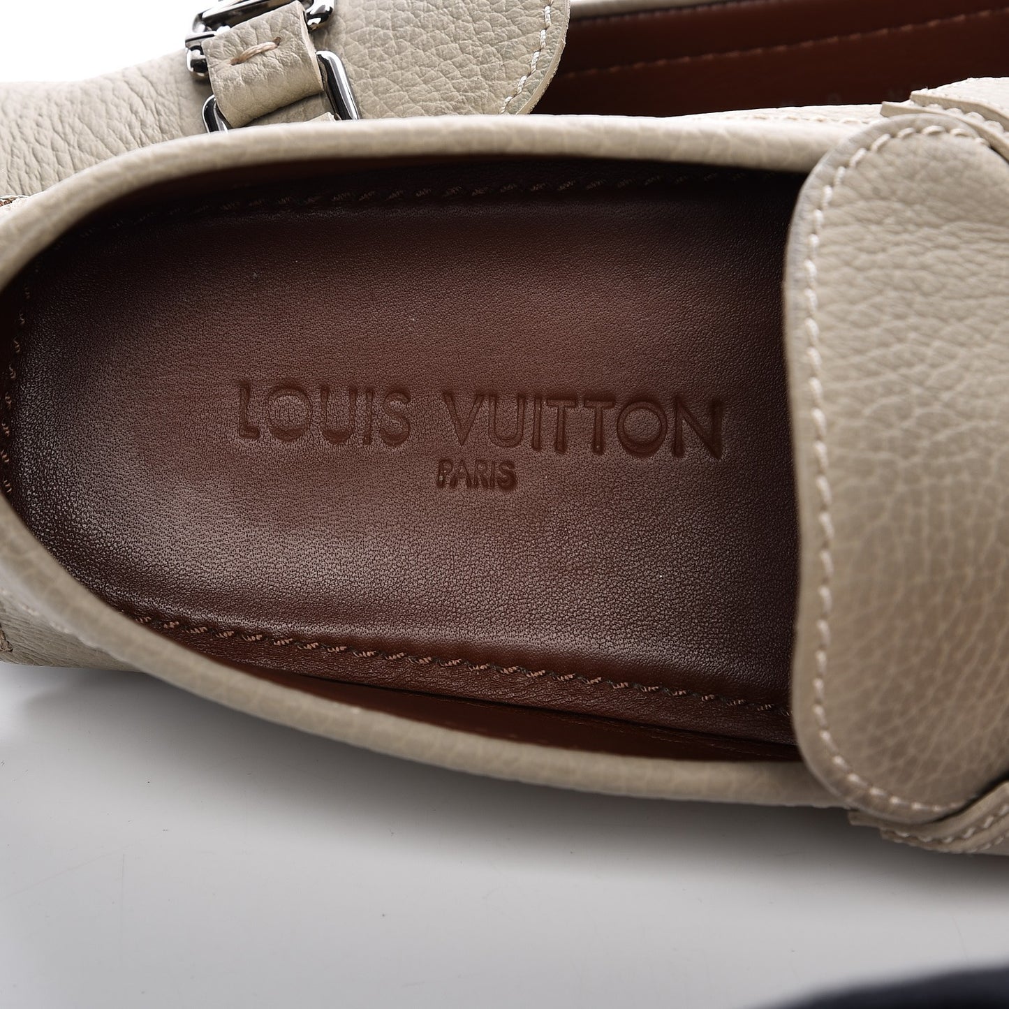 Mens Calfskin Hockenheim Moccasin Loafers 8 Beige