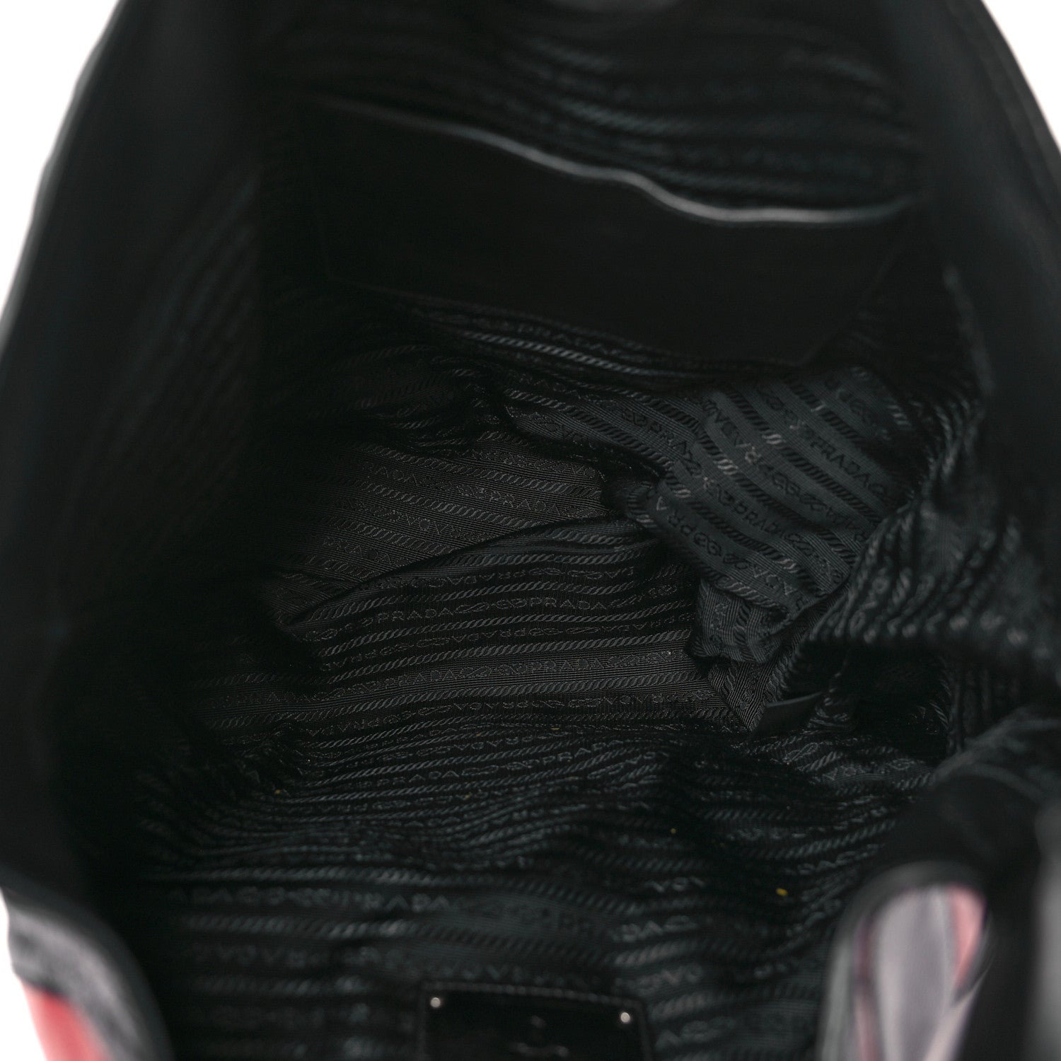 Prada Glace Calf Zebra Hobo Black Red 16 of 25