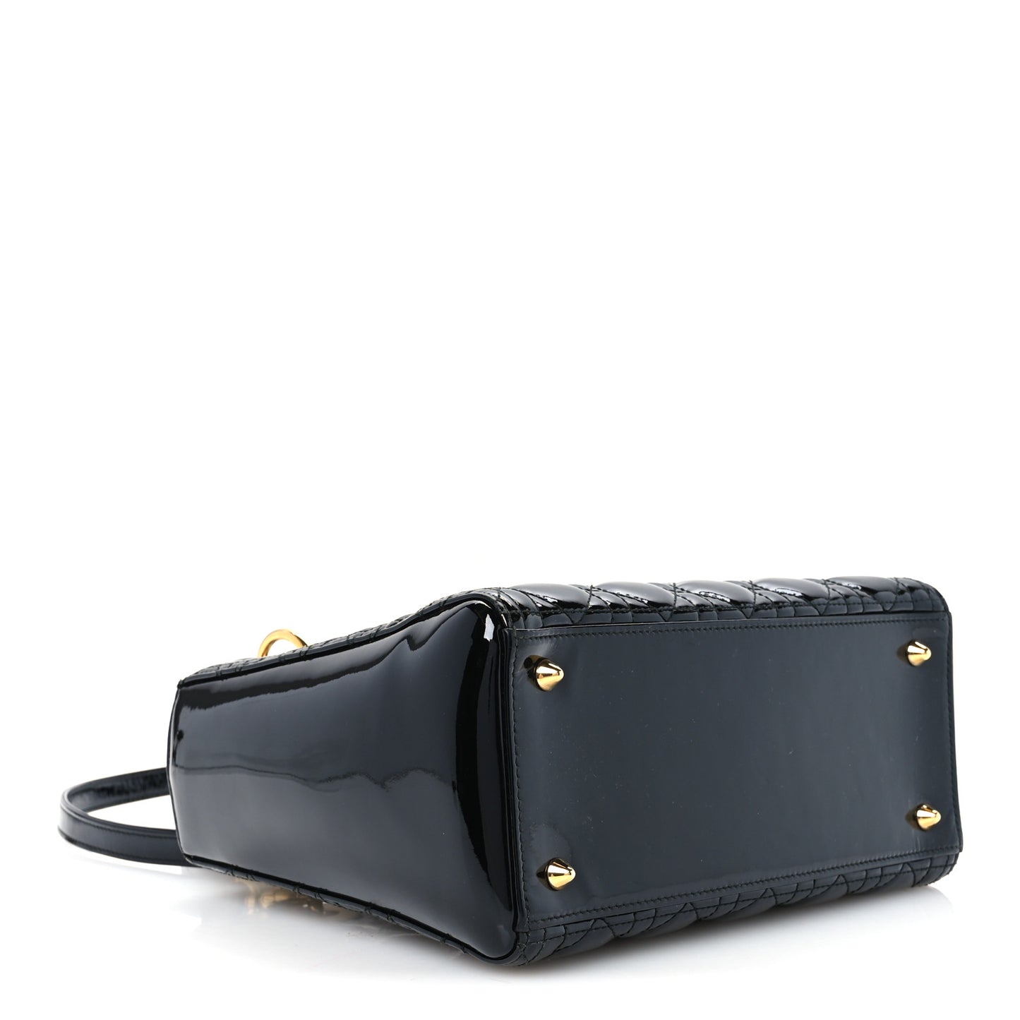 Patent Cannage Medium Lady Dior Black