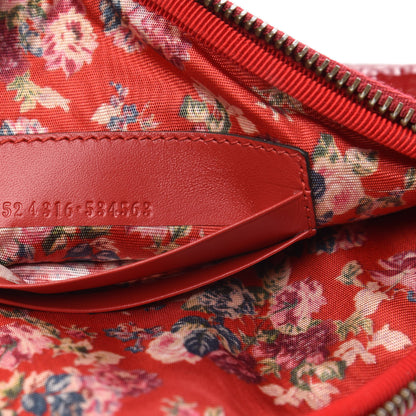 Gucci Patent Rubber Game Patch Logo Wrist Bag Hibiscus Red 7 of 9