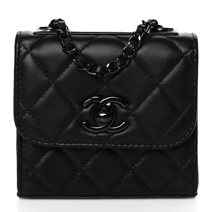 Chanel Lambskin Quilted Mini Trendy CC Chain Wallet So Black 1 of 10