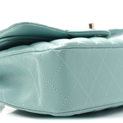 Chanel Caviar Quilted Small Double Flap Light Blue 9 of 10