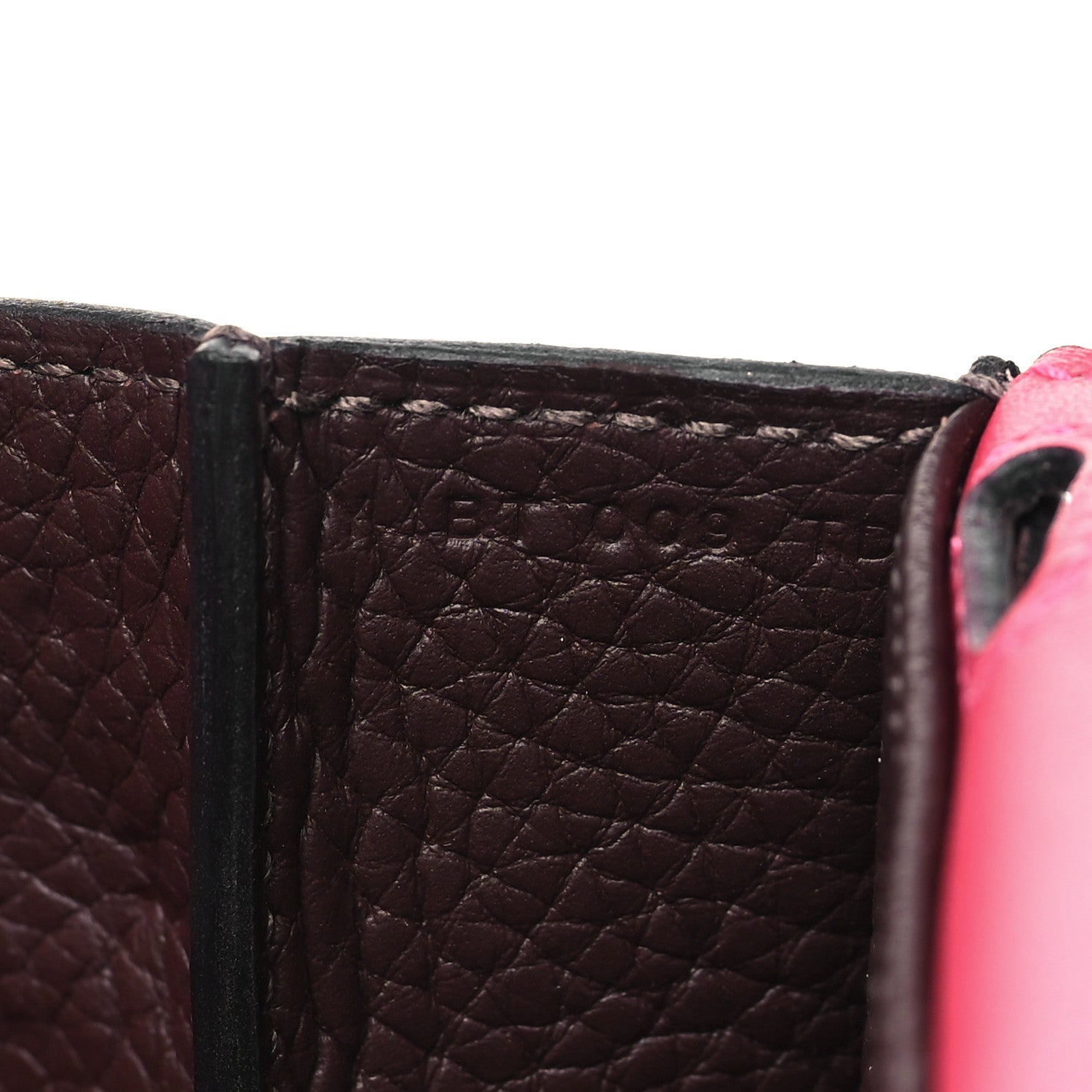 Hermes Taurillon Clemence Verso Halzan 25 Rouge Sellier Framboise 7 of 11