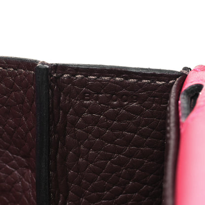 Hermes Taurillon Clemence Verso Halzan 25 Rouge Sellier Framboise 7 of 11