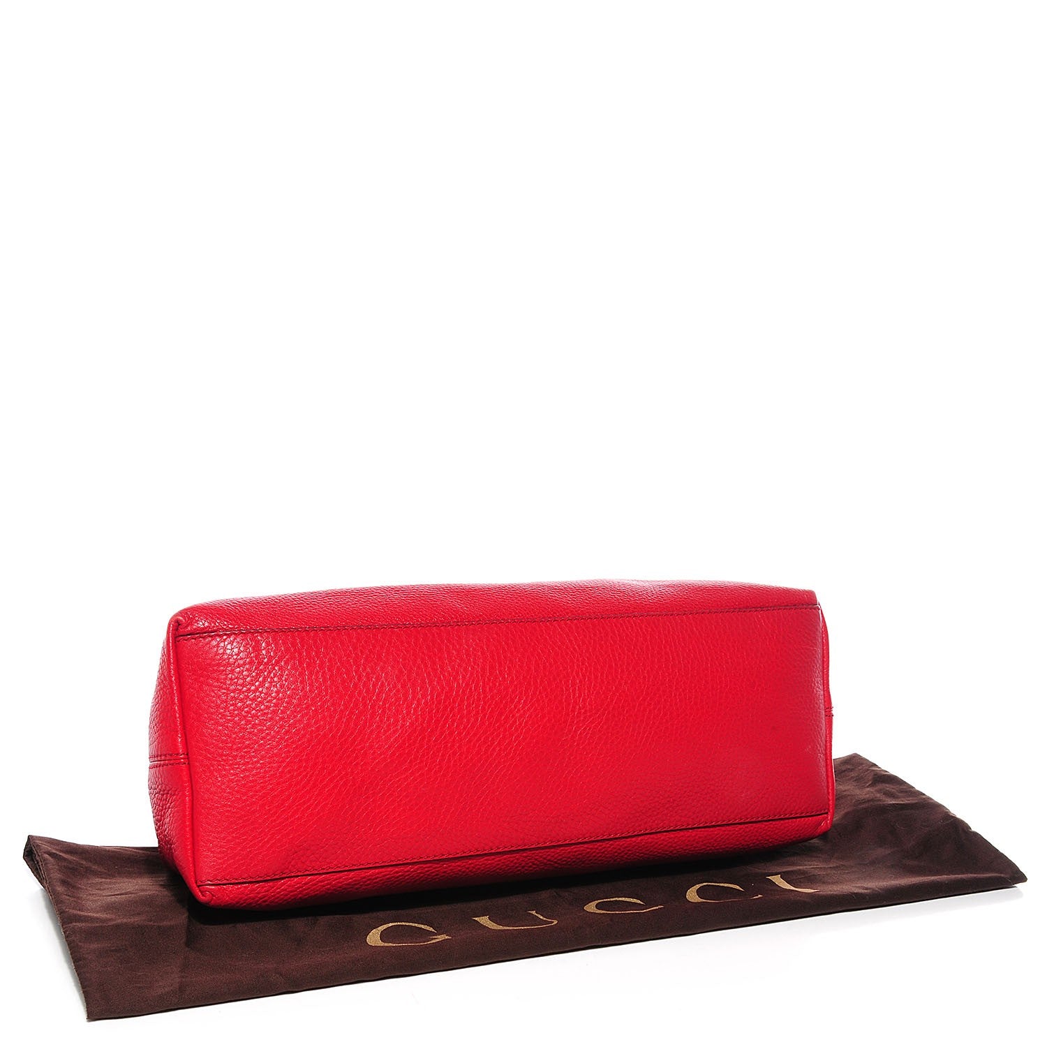 Gucci Pebbled Calfskin Medium Soho Chain Shoulder Bag Red 4 of 9