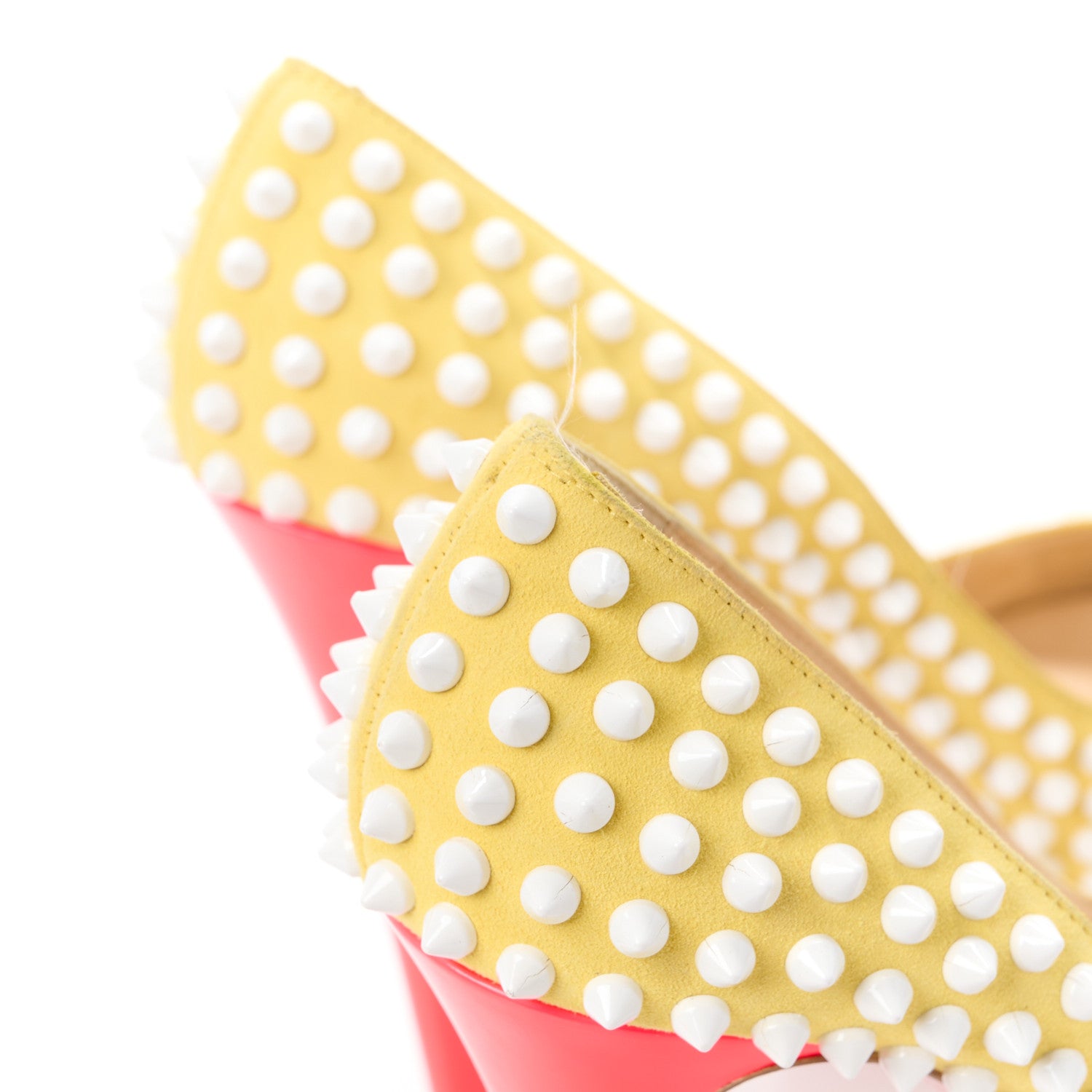 Christian Louboutin Veau Velours Lady Peep Spikes 150 Pumps 39.5 Sun 8 of 8