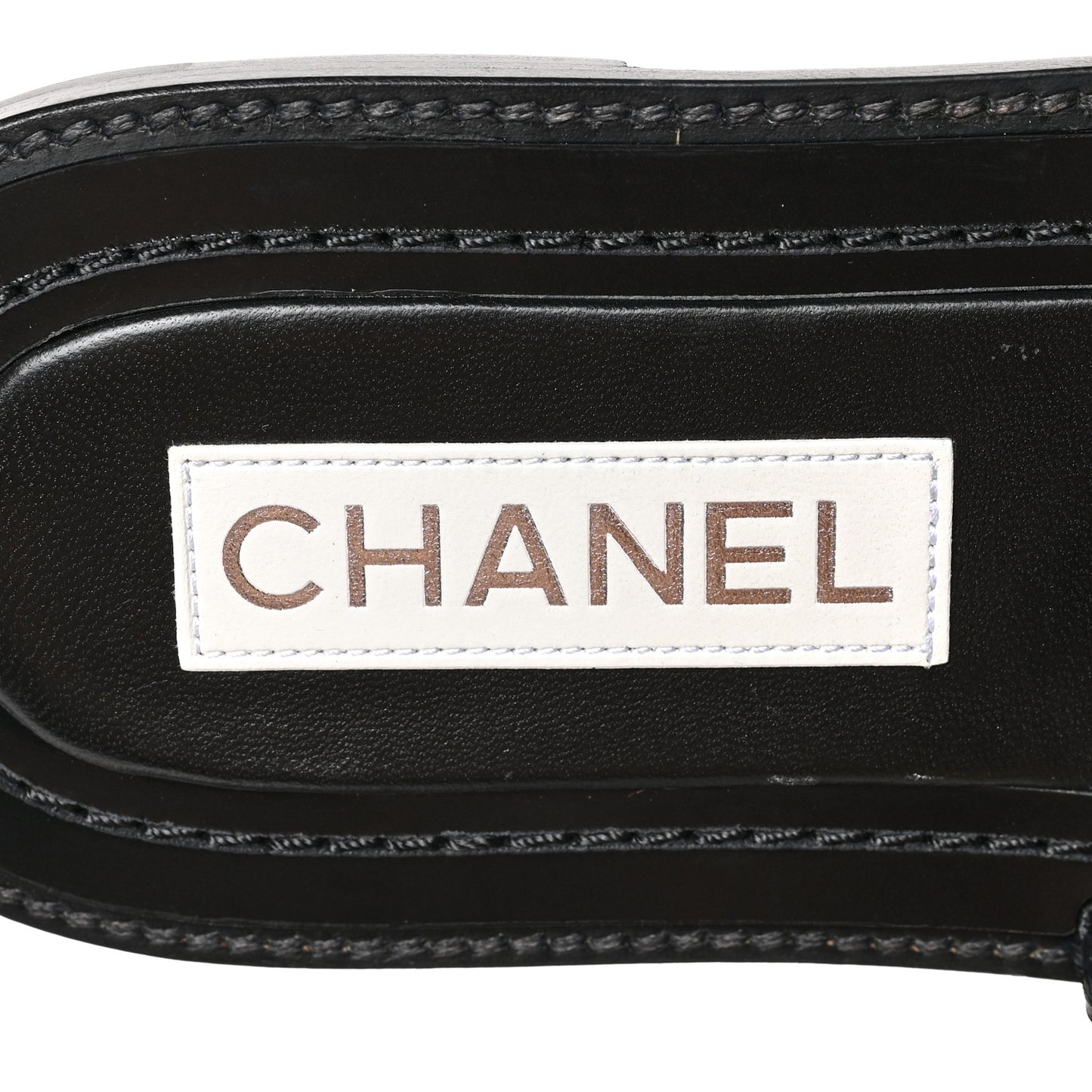 Raffia Crystal CC Mules Sandals 38.5 Black