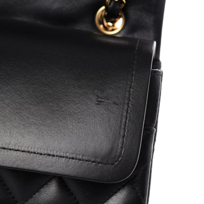 Chanel Lambskin Quilted Jumbo Double Flap Black 10 of 14