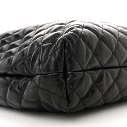 Saint Laurent Lambskin Quilted Maxi Icare Shopping Tote Black 10 of 11