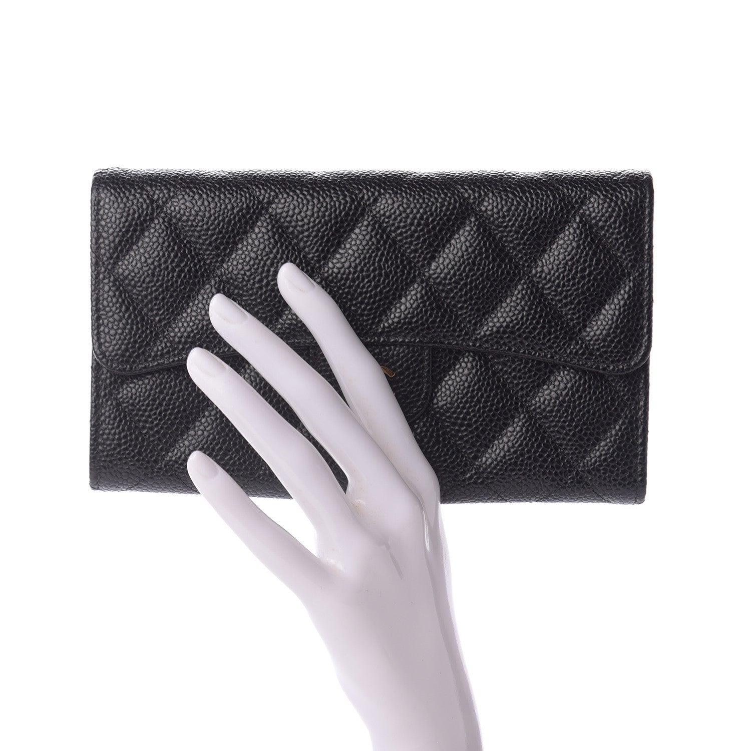 Chanel Caviar Quilted Large Flap Wallet Black 2 of 10