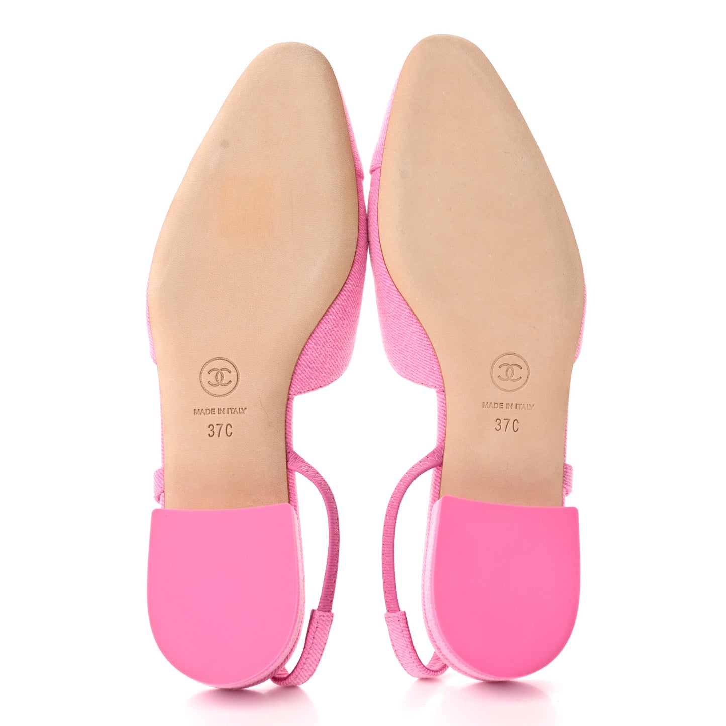 Denim Cap Toe CC Slingback Flat 37 Neon Pink