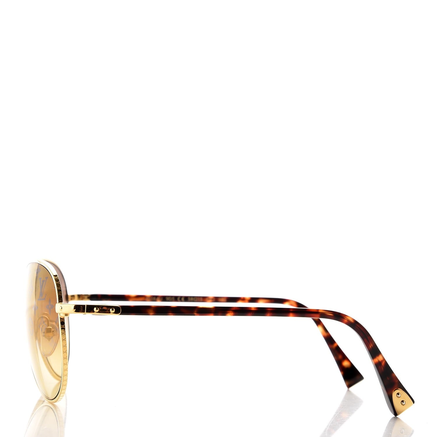 Louis Vuitton Conspiration Pilote Sunglasses Z0164U Gold 3 of 8