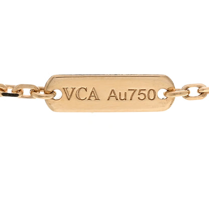 Van Cleef & Arpels 18K Yellow Gold Guilloche Vintage Alhambra Pendant Necklace 4 of 6