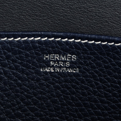 Hermes Taurillon Clemence Halzan 31 Bleu Nuit Indigo 6 of 9