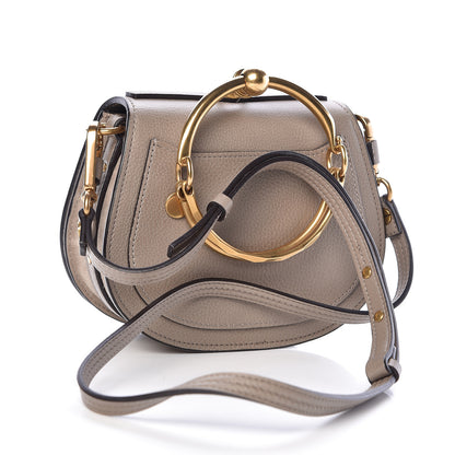 Chloe Calfskin Suede Small Nile Bracelet Bag Motty Grey 3 of 11