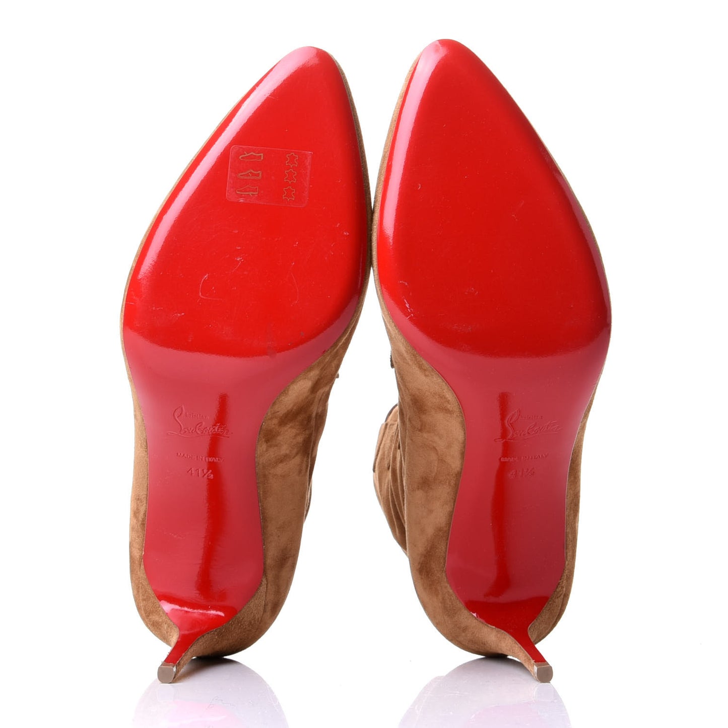 Veau Velours French Tutu Button Ankle Boot 41.5 Tan