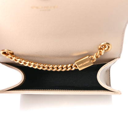 Saint Laurent Grain De Poudre Small Monogram Kate Satchel Beige 4 of 11