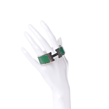 Hermes Enamel Wide Clic Clac H Bracelet PM Vert Sapin 2 of 5