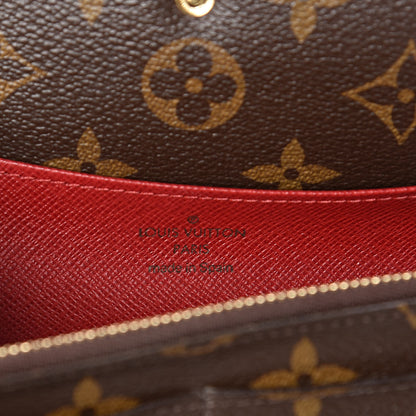 Louis Vuitton Monogram Emilie Wallet Red 6 of 7