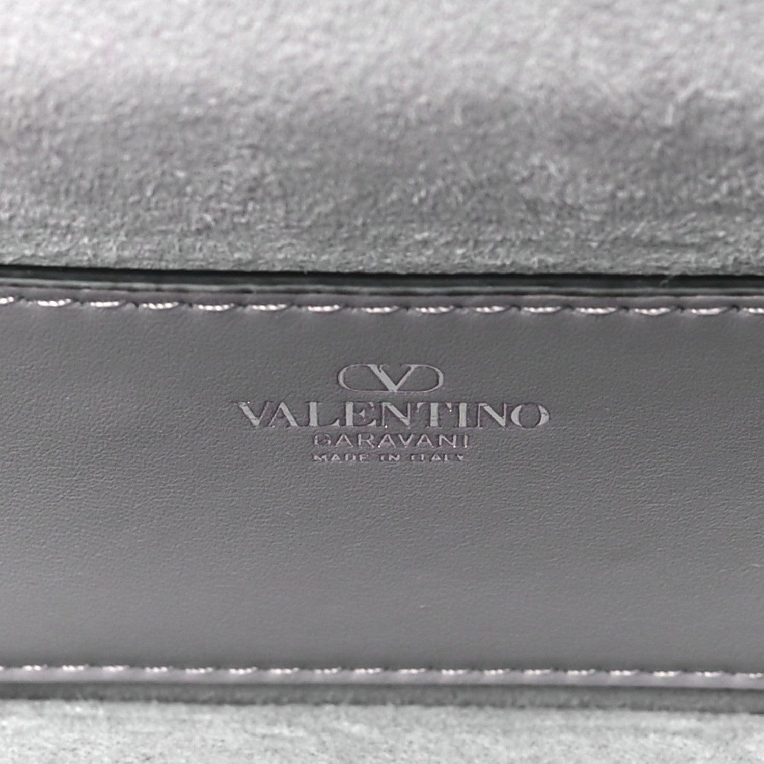 Valentino Garavani Crystal Nappa Enamel Vlogo Small Loco Shoulder Bag Silver 6 of 10