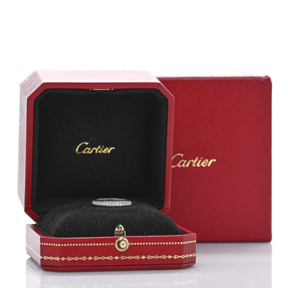 Cartier Platinum Diamond 1895 Wedding Band Ring 51 5.75 5 of 5