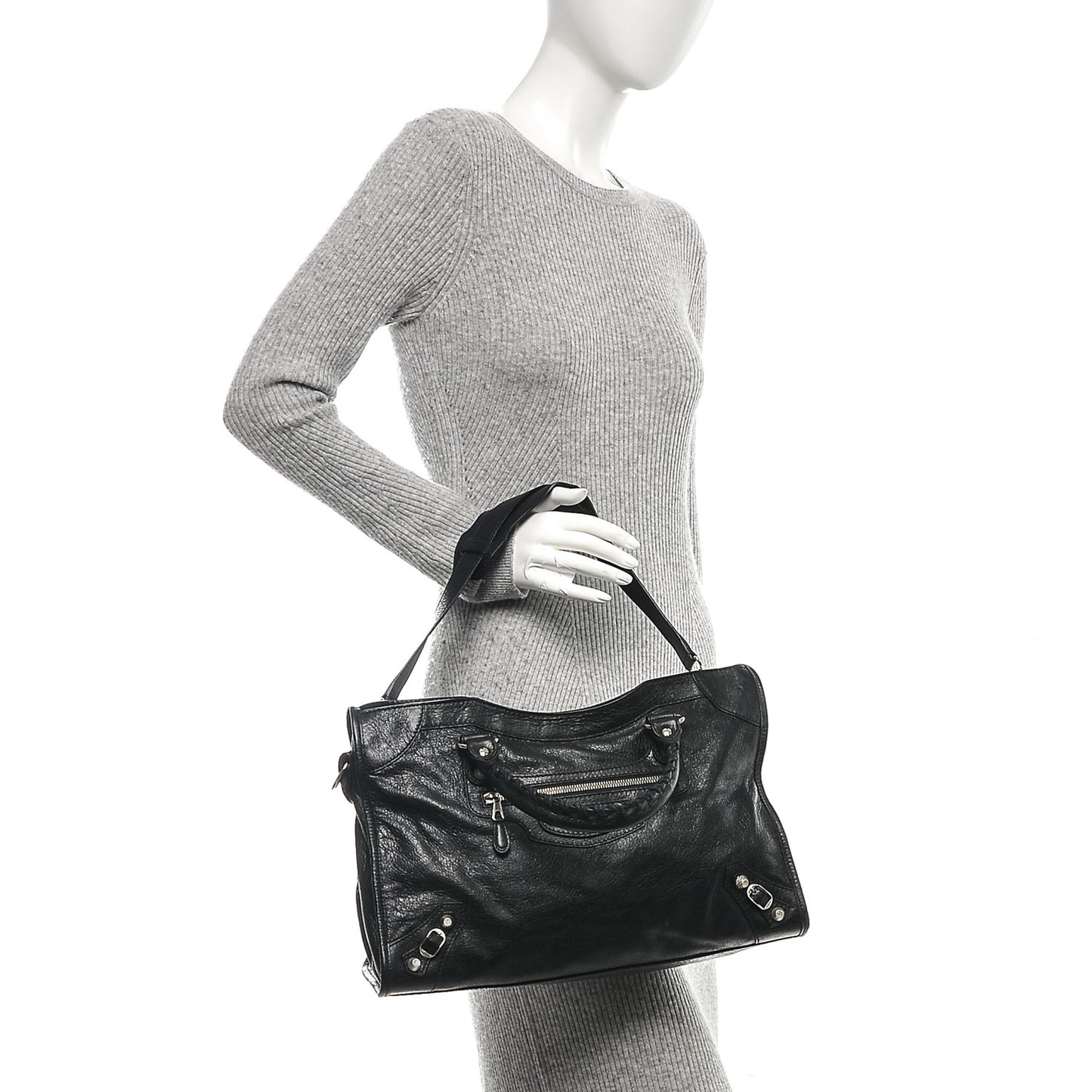 Agneau Giant 12 Silver Hardware City Black
