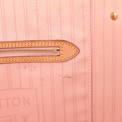 Louis Vuitton Damier Azur Neo Neverfull MM Rose Ballerine 10 of 14