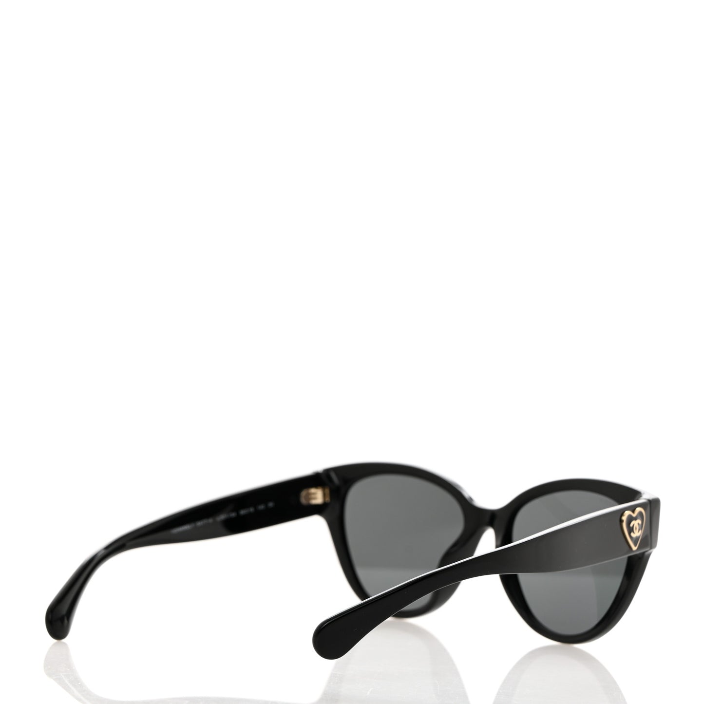 Acetate Enamel Heart Butterfly Sunglasses 5477-A Black