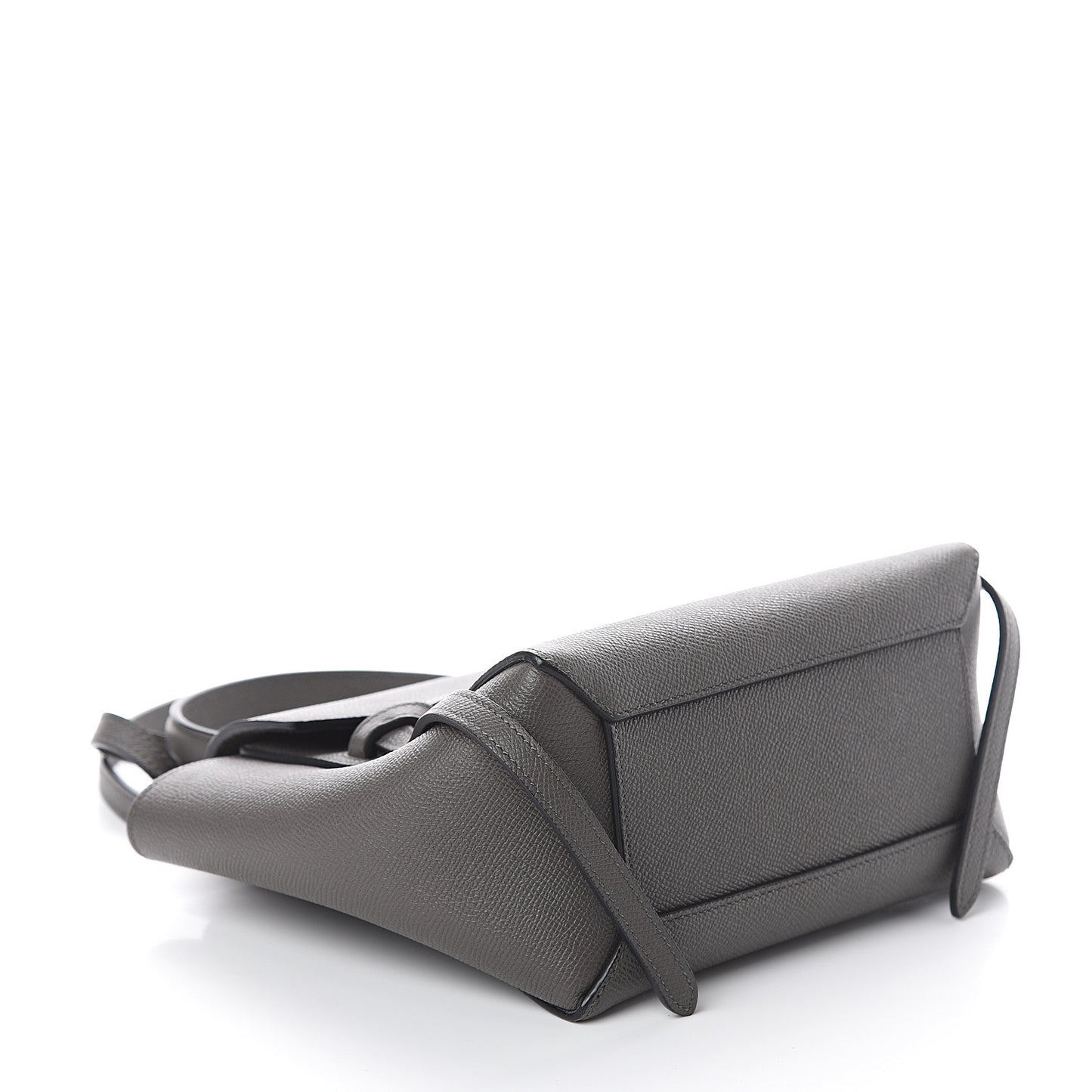 Grained Calfskin Nano Belt Bag Grey