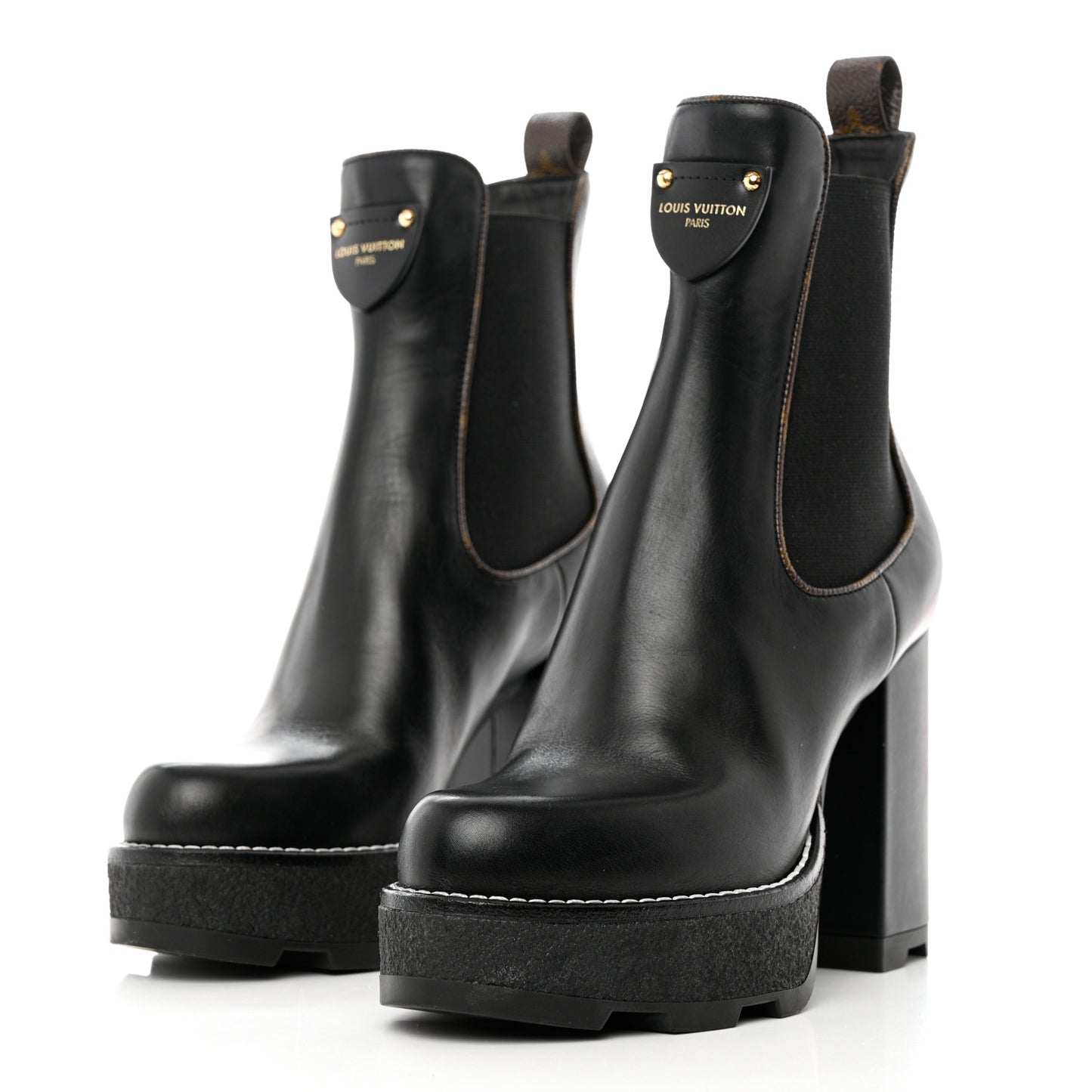 LV BEAUBOURG ANKLE BOOT 36.5 Black