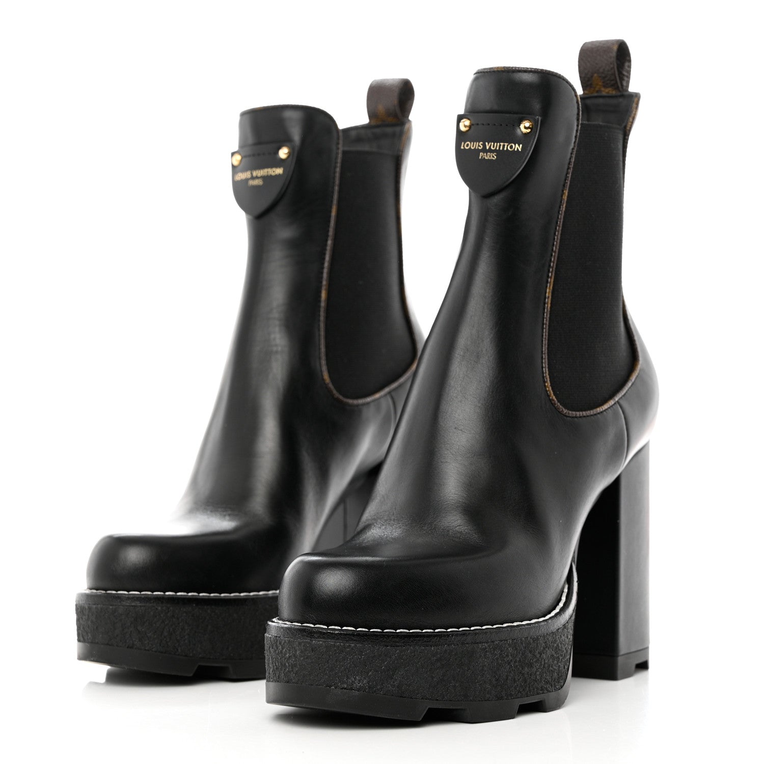 Louis Vuitton LV BEAUBOURG ANKLE BOOT 36.5 Black 3 of 10
