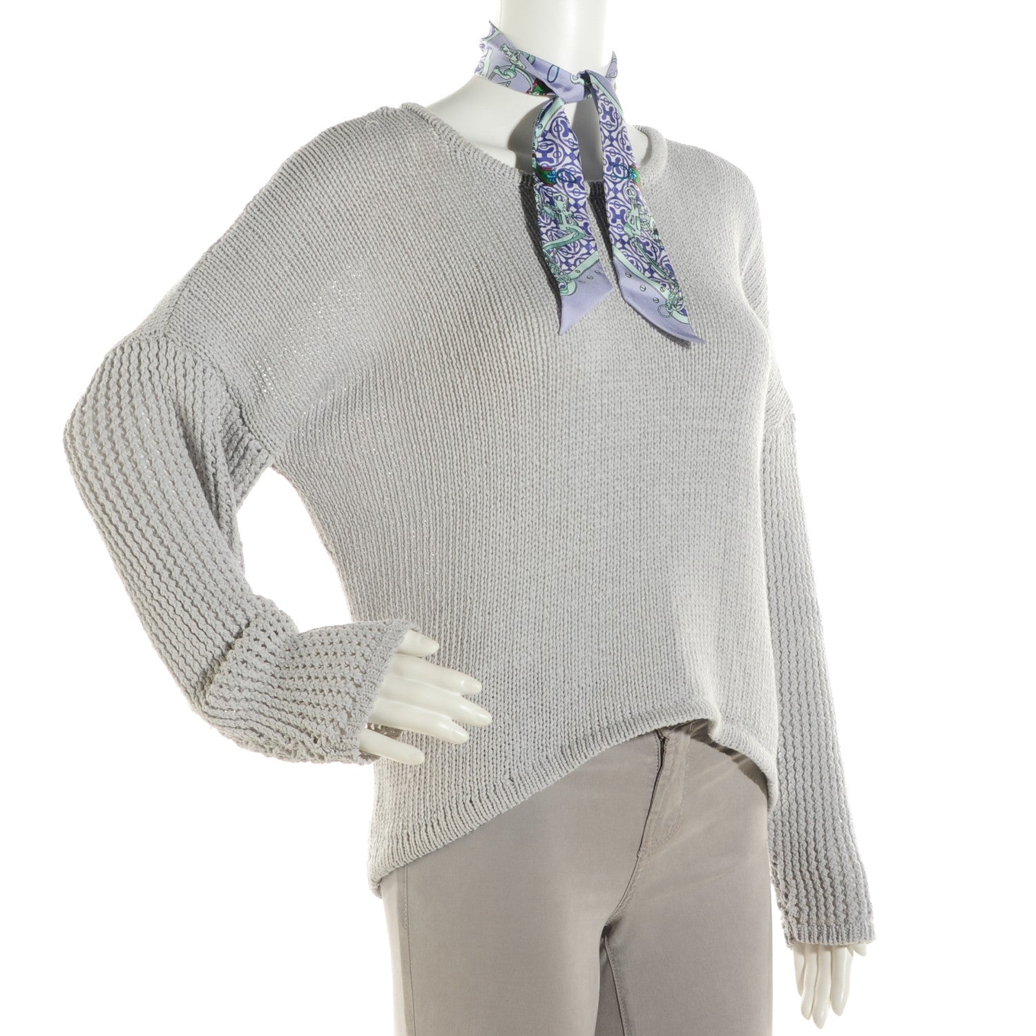 Hermes Silk Mors Et Gourmettes Remix Twilly Parme Vert Mauve 2 of 6
