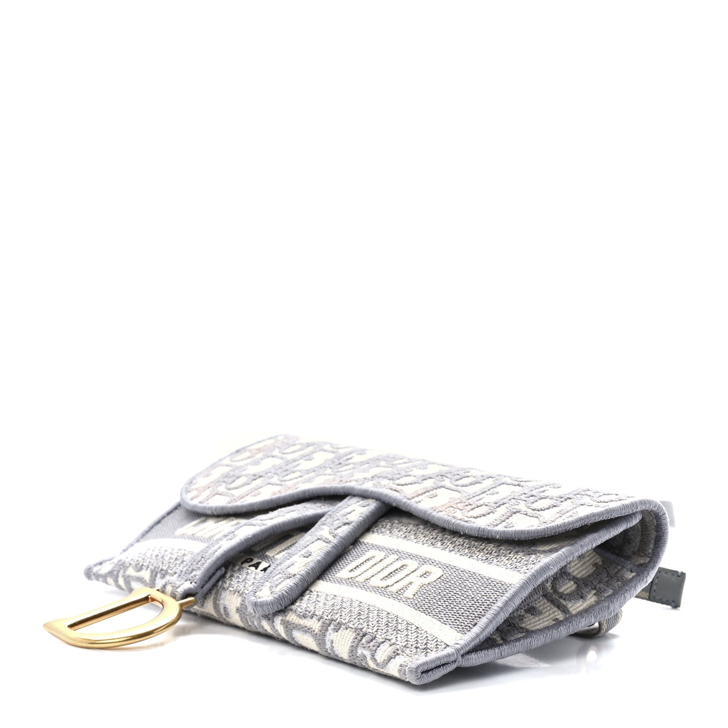 Oblique Slim Saddle Pouch Grey