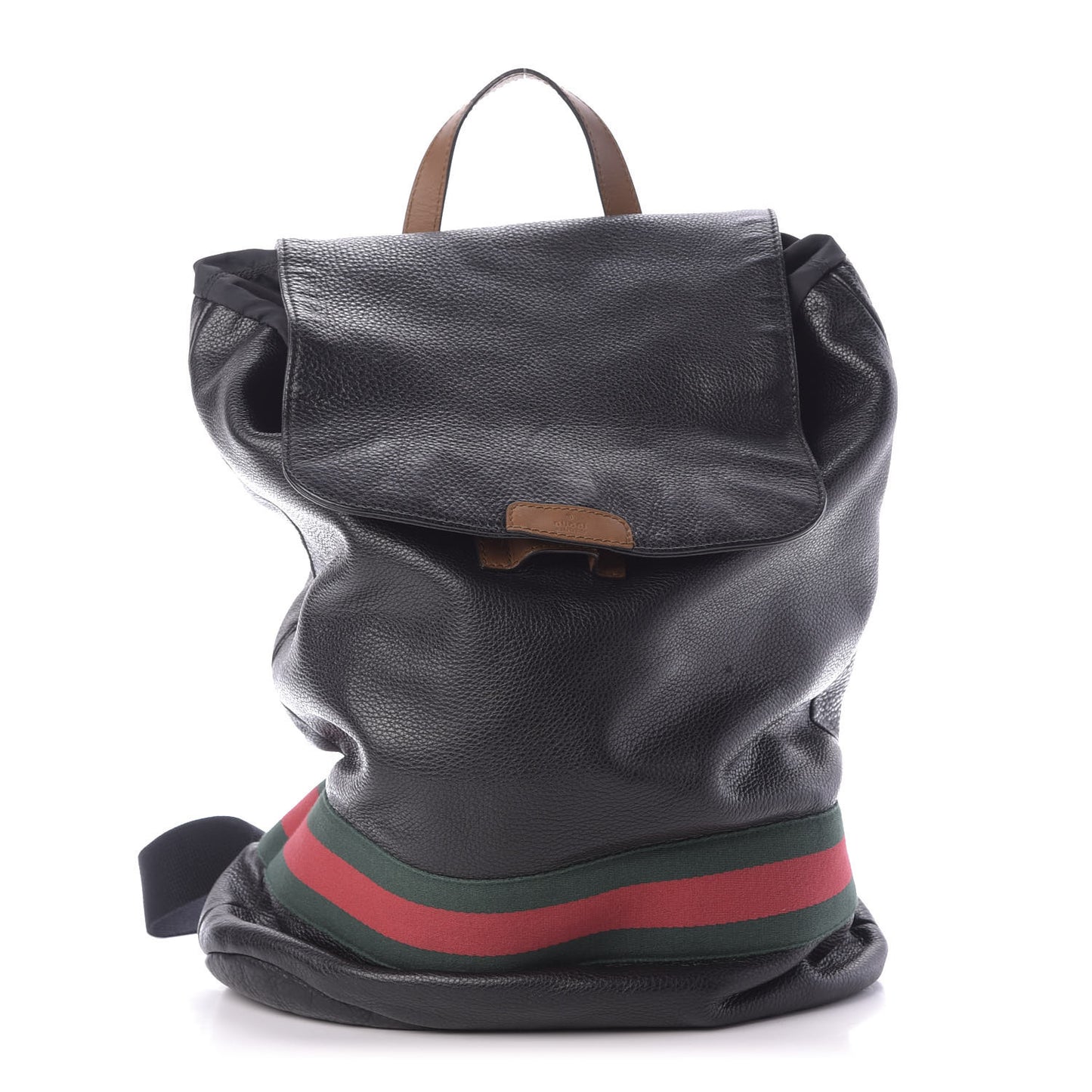 Calfskin Signature Web Backpack Black
