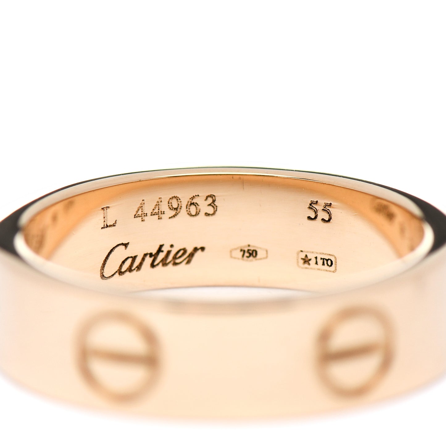 18K Yellow Gold 5.5mm LOVE Ring 55 7.25