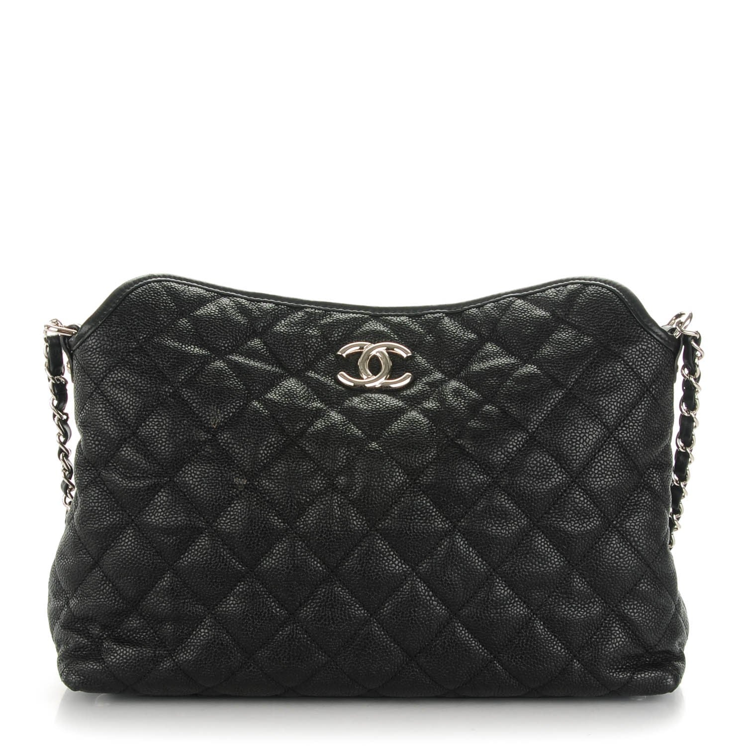 Chanel Caviar Quilted French Riviera Hobo Black 1 of 7