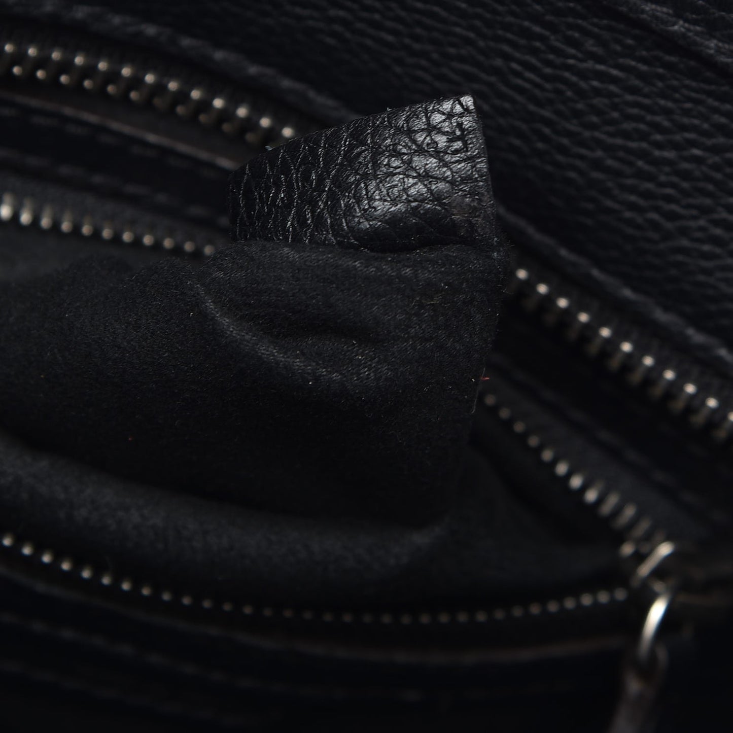 Drummed Calfskin Micro Luggage Black