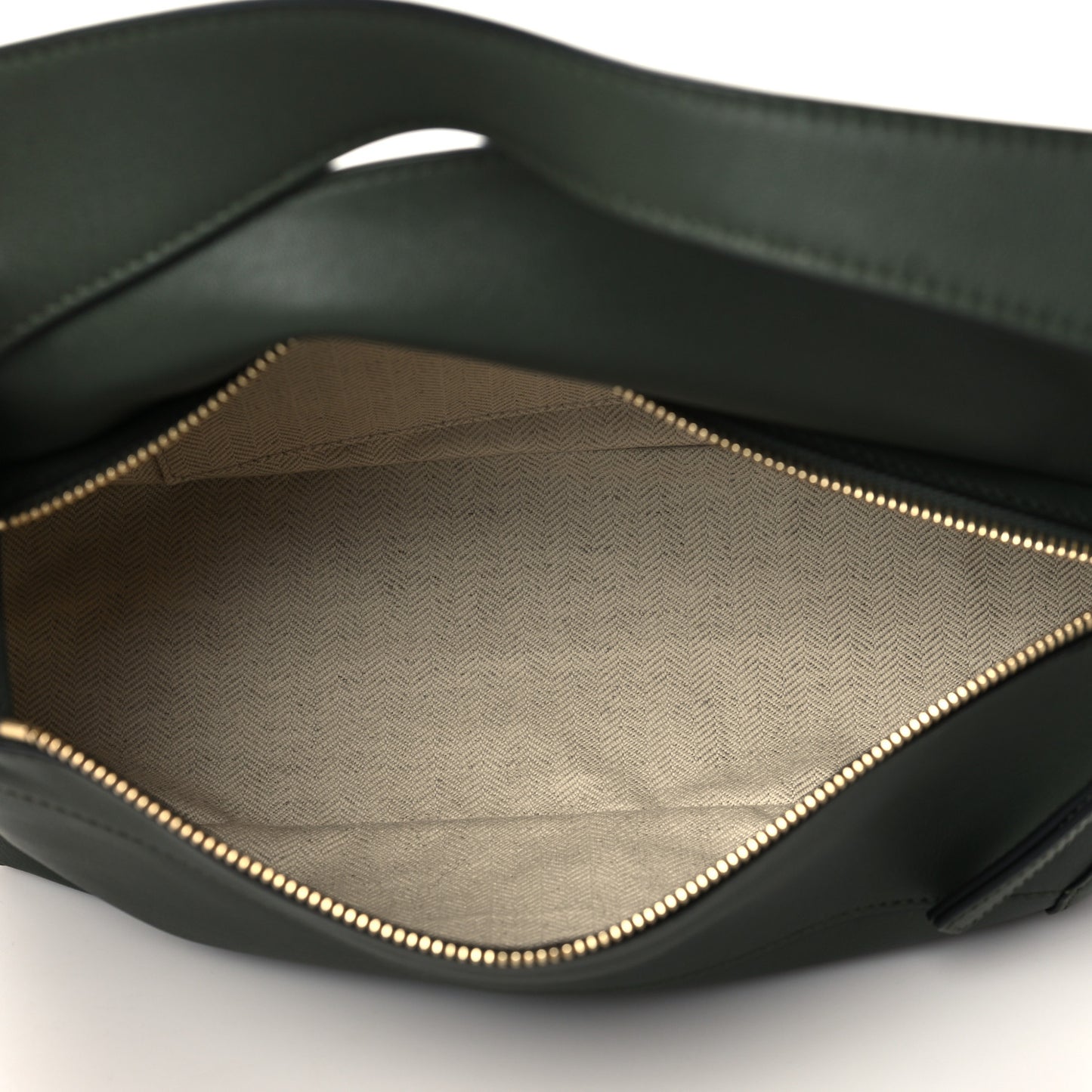 Calfskin Puzzle Hobo Army Green