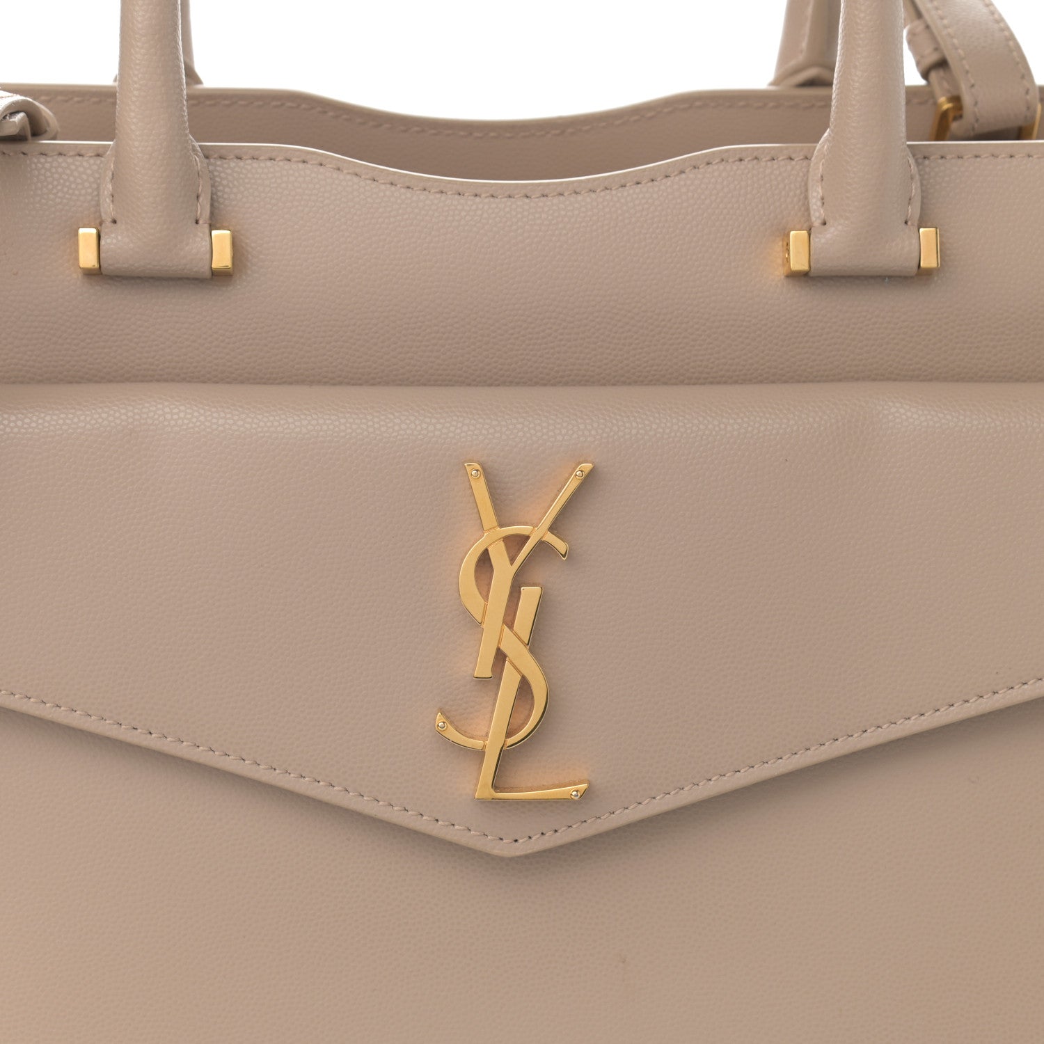 Saint Laurent Grain De Poudre Medium Uptown Tote Dark Beige 9 of 15