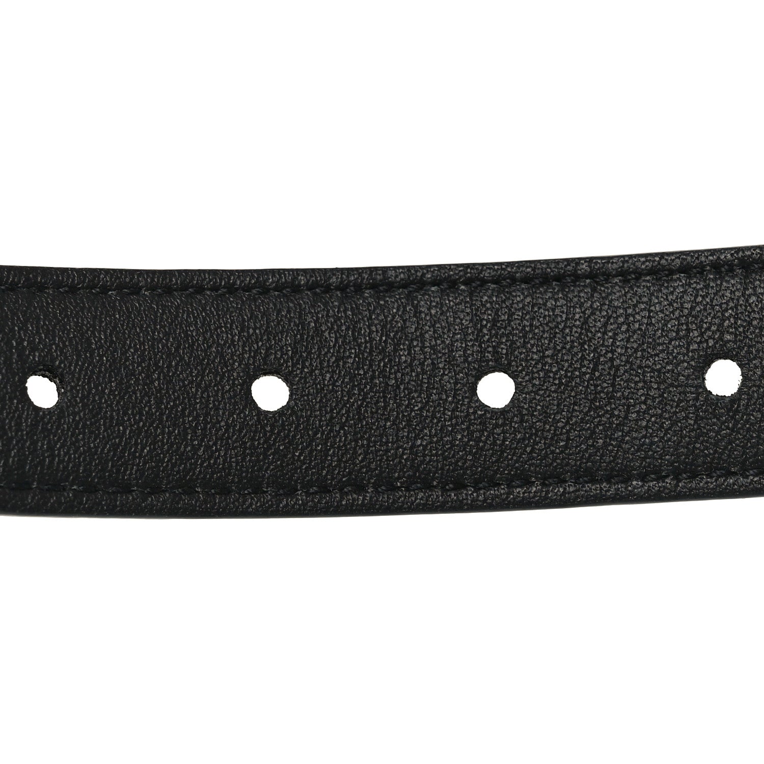 Saint Laurent Patent Calfskin Snakeskin Embossed Maillon 20mm Cintura Belt 85 34 Black 5 of 5